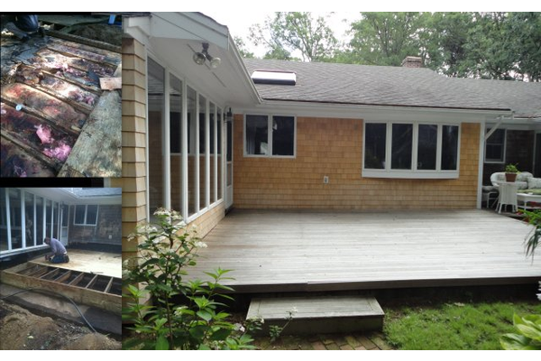 New deck, siding & sheetrock inside garage