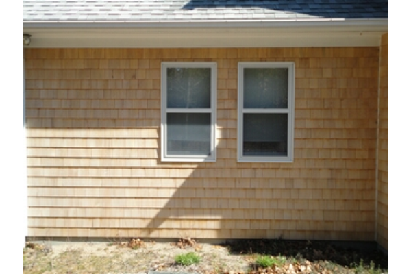 New siding, windows, corner board, rake board & exterior trim