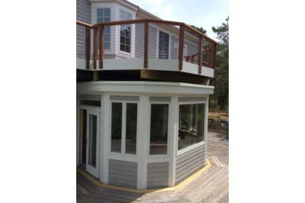 Exterior trim, siding and deck